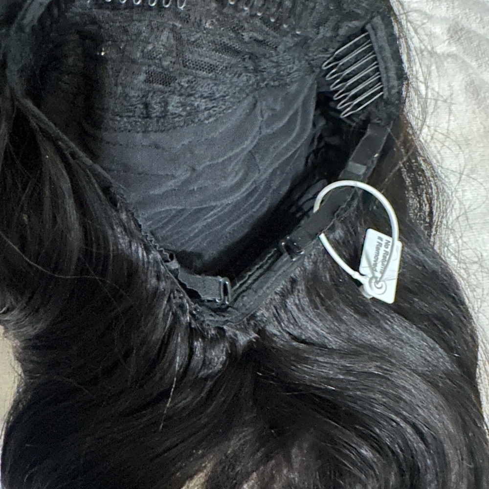 Jolie Deep Curly Half Wig - Jet Black - Picture 4 of 7